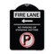 Signmission Fire Lane No Parking or Standing Anytime Heavy-Gauge Aluminum Sign, 24" x 18", BS-1824-24008 A-DES-BS-1824-24008 - alternate 1